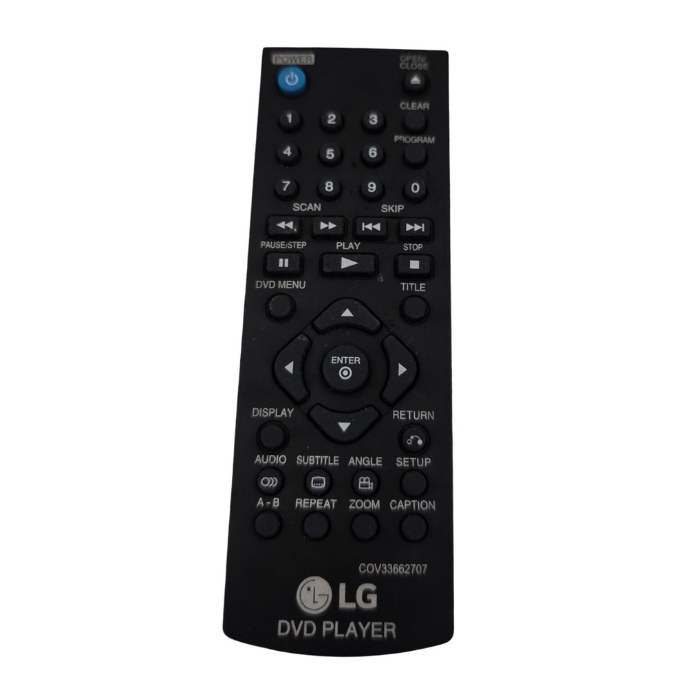 LG DVD Player Remote Control COV33662707 Black Replacement Controller O2